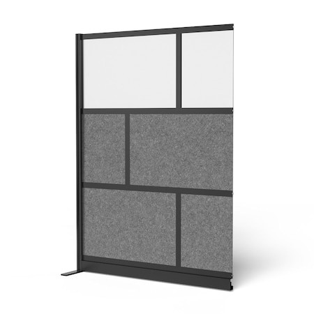 Luxor Expanse Modular Wall Room Divider System - Black Frame - 53" x 70" Add-On Wall MW-5370-XCGB